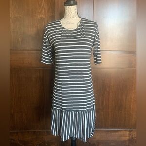 Exist Charcoal and White Striped Mini Dress